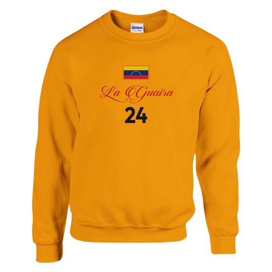 White sweatshirt featuring The Earthquake Of La Guaira design