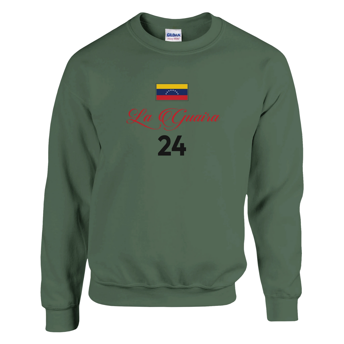 White sweatshirt with The Earthquake Of La Guaira text