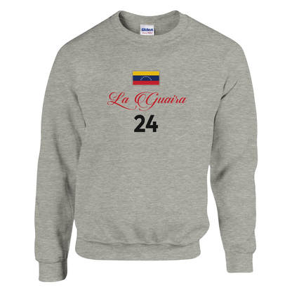 White sweatshirt featuring The Earthquake Of La Guaira graphic