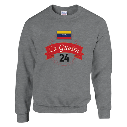 Gray sweatshirt with La Guaira 24 and Venezuelan flag